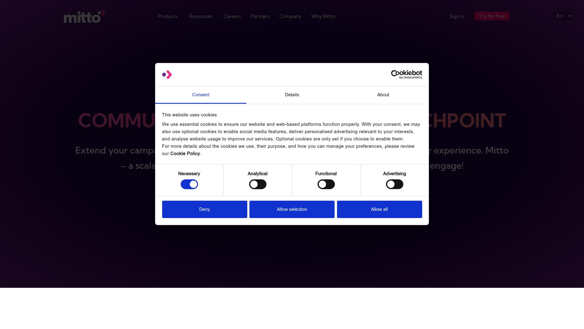 Mitto website